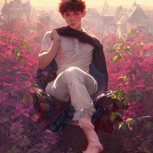 Image similar to ultra realistic illustration, tom holland anime, intricate, elegant, highly detailed, digital painting, artstation, concept art, smooth, sharp focus, illustration, art by artgerm and greg rutkowski and alphonse mucha