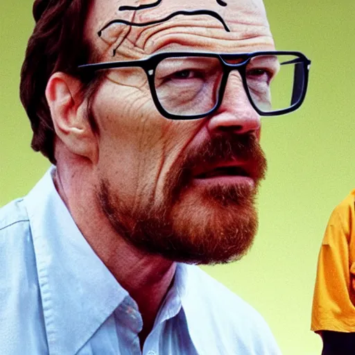 Image similar to Headcrab attacks Bryan Cranston as Gordon Freeman, still from a movie