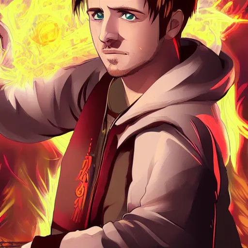 Prompt: portrait of jesse pinkman as the master of the five elements, anime fantasy illustration by tomoyuki yamasaki, kyoto studio, madhouse, ufotable, trending on artstation