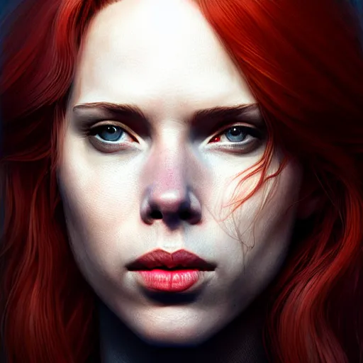 Image similar to Daniel Day Lewis as black widow, au naturel, hyper detailed, digital art, trending in artstation, cinematic lighting, studio quality, smooth render, unreal engine 5 rendered, octane rendered, art style by klimt and nixeu and ian sprigger and wlop and krenz cushart