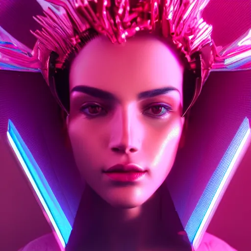 Prompt: synthwave different beauty, detailed face, sharp focus, synthwave art, aesthetic, octane render, raw, cinematic