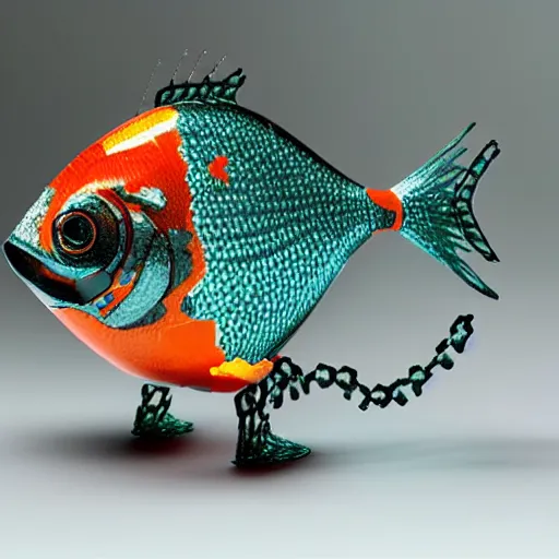 Image similar to bionic goldfish robot,