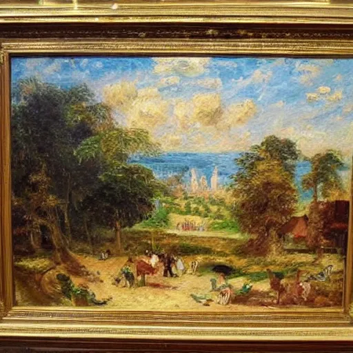 Image similar to a beautiful symphony, impressionist oil painting, 17th century