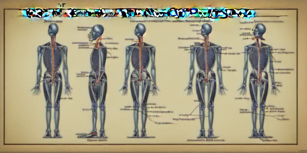 Image similar to technical diagram blueprint of anthropomorphic anatomical sip technician, performance enhanced salesman anatomy, snake oil sip tech technical blueprint plan