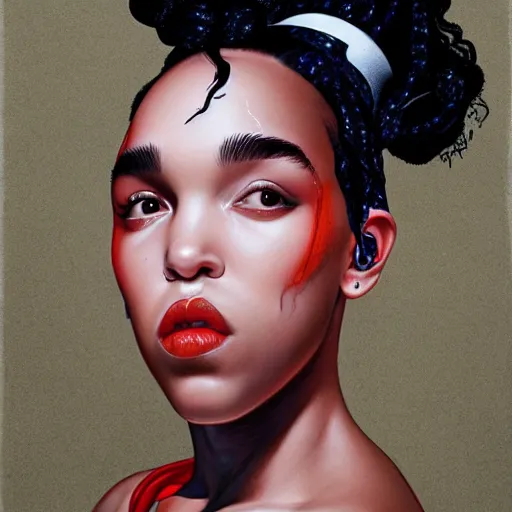 Image similar to fka twigs portrait by james jean and Jason Chan