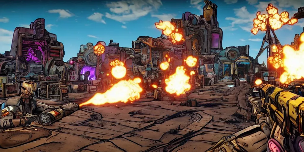 Prompt: screenshot from the game borderlands 3, highly detailed