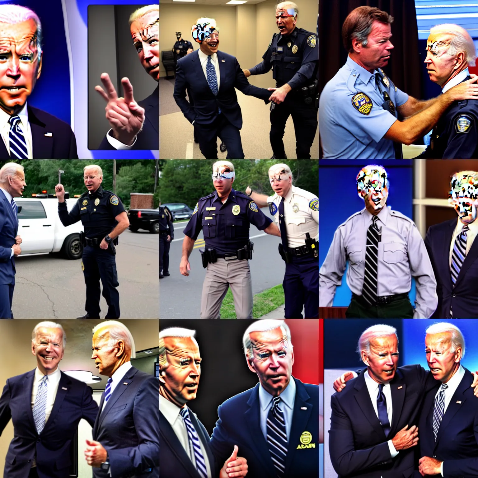 Prompt: Chris Hansen arresting Joe Biden