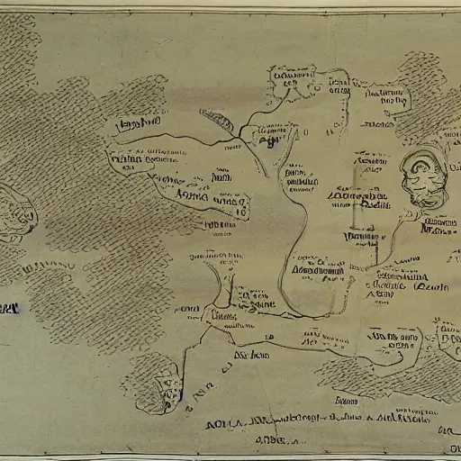 Image similar to map of northern thailand, 1 7 th century, high accuracy, based on geographical map,