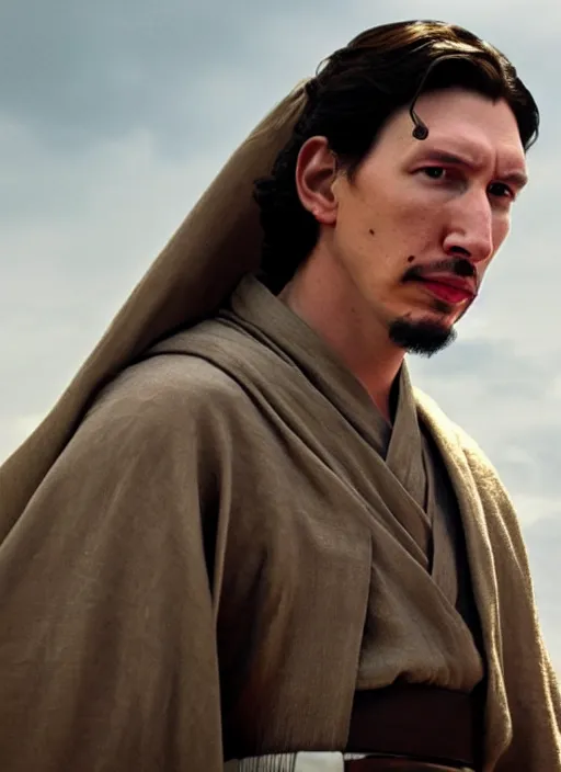 Image similar to adam driver as obi wan kenobi