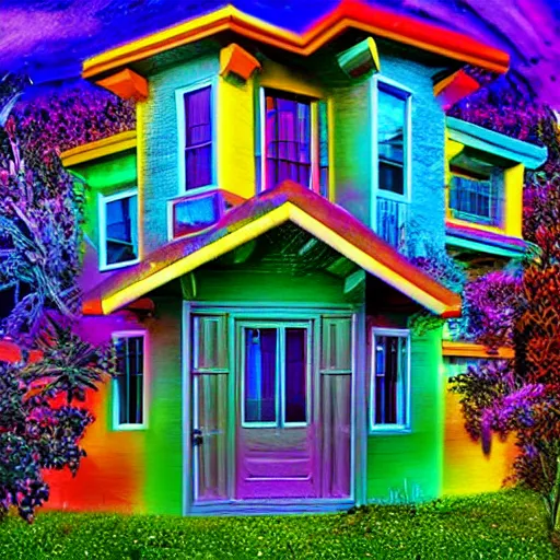 Image similar to psychadelic house