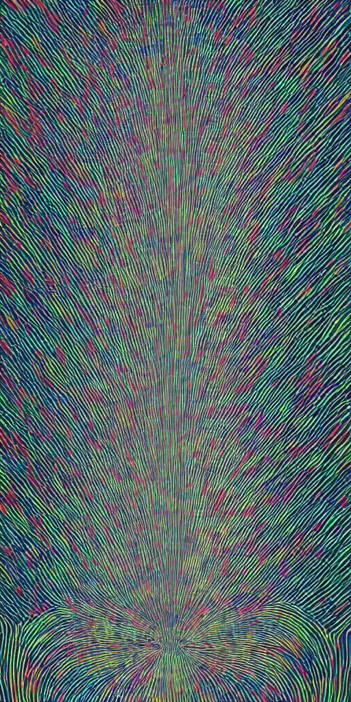 Image similar to full chromatic color, a face coming through a digital screen, Gertrude Abercrombie, minimalistic graffiti masterpiece, minimalism, 3d abstract render overlayed, black background, psychedelic therapy, trending on ArtStation, ink splatters, pen lines, incredible detail, creative, positive energy, happy, unique, negative space, face, artgerm