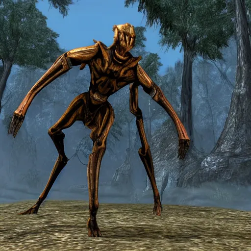 Prompt: Silt Strider in Morrowind