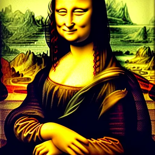 Image similar to mona lisa cartoon