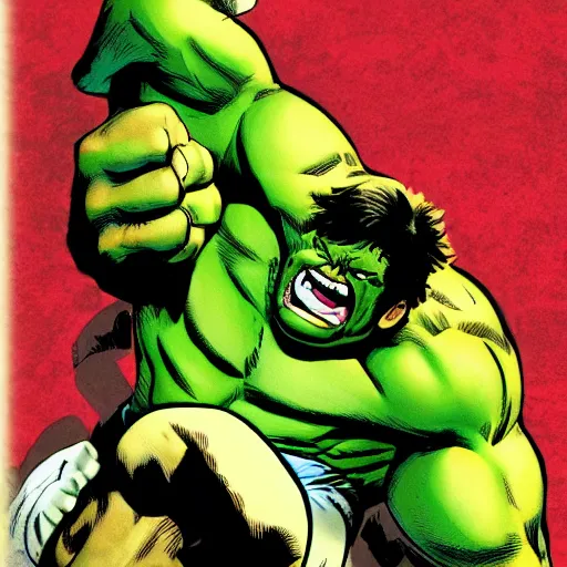 Prompt: hulk vs mario, comic book, by frank miller, 4 k, 3 d