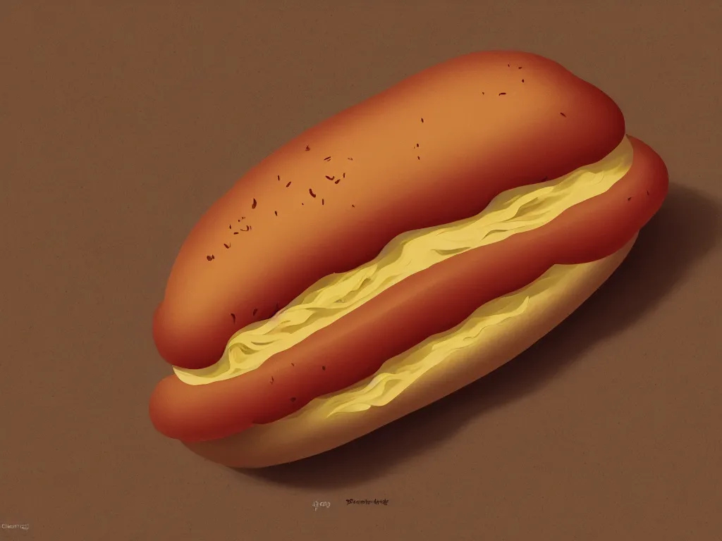 Prompt: a voluminous, amorphous, blob of flowing hair in the shape of a hot dog. Epic, elegant, nouveau, highly detailed, digital painting, cinematic, 8k, render