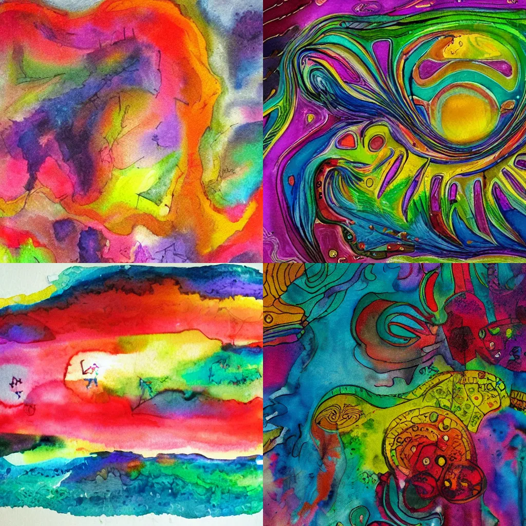 Prompt: lsd trip, abstract, watercolor, colorful