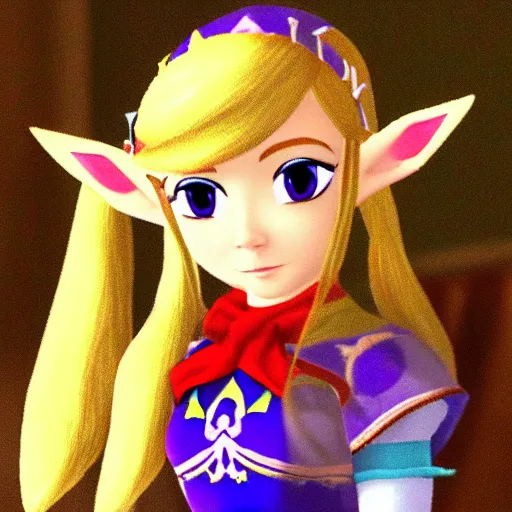 Prompt: cute Princess Zelda from skyward sword