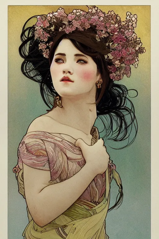 Image similar to beautiful female ogre royalty, digital art, 8k, character, realistic, portrait, photorealism, japan watercolour, masterpiece art, alphonse mucha