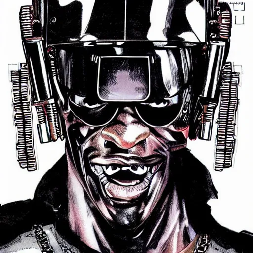 Prompt: a t - travis scott as 8 0 0 terminator in yusuke murata style, detailed