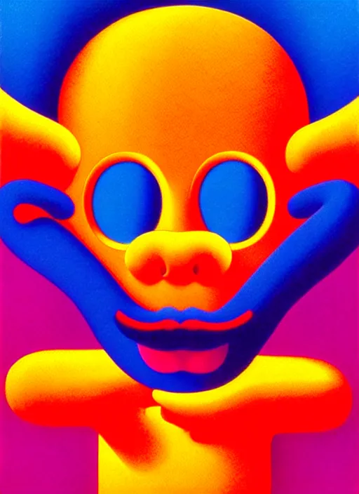 Image similar to devil by shusei nagaoka, kaws, david rudnick, pastell colours, cell shaded, 8 k