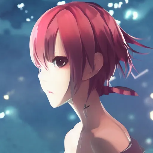 Image similar to high quality portrait of reol. art by makoto shinkai, crunchyroll, pixiv, danbooru, hd, headshot, cinematic still, detailed anime face, bokeh, digital art, cel shading, vivid colors, ambient lighting