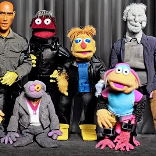 Prompt: terminator in the muppet show