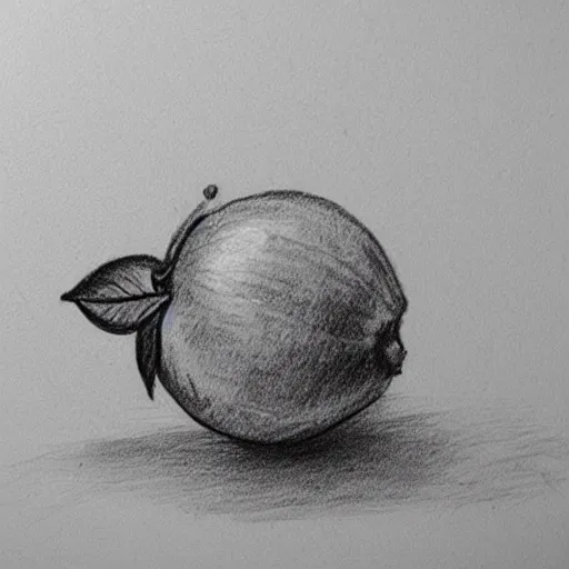 Image similar to professional pencil sketch of a lemon