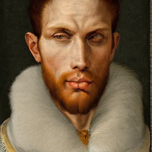 Image similar to A 16th century mannerism painting of Jerma985, portrait of Jerma985, grainy, realistic, very realistic, hyperrealistic, highly detailed, very detailed, extremely detailed, very neat, very epic, very cool, detailed, trending on artstation