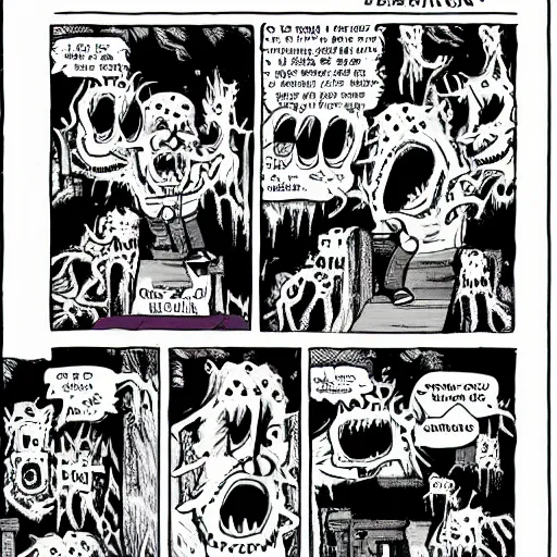 Image similar to bart simpson has summoned a demonic horror from the necronomicon detailed