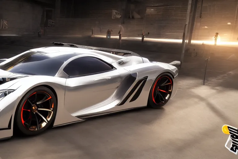 Image similar to photo wallpaper sport car gran turismo 7 forza horizon need for speed fast and furious 5 unreal engine supercar hypercar game concept car octane render, 4 khd 2 0 2 2 3 d cgi rtx style chrome reflexion global illumination ray tracing hdr arstation pixar and disney unreal