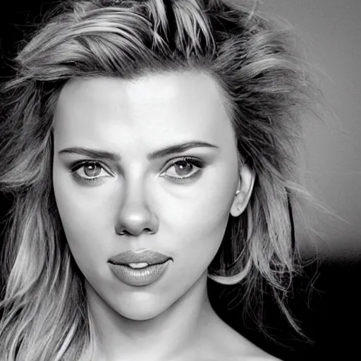 Image similar to a beautiful portrait of Scarlett Johansson by Paul McCartney