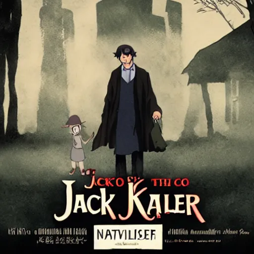 Prompt: Movie Poster about Jack The Reaper English Serial Killer biopic by Studio Ghibli