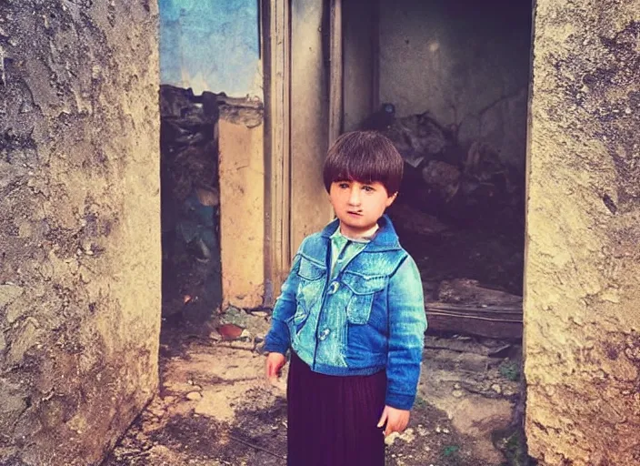 Prompt: professional fine details photo portrait of hasbulla kid from makhachkala, dagestan kid in the postsoviet suburbia, iphone detailed photo, instagram