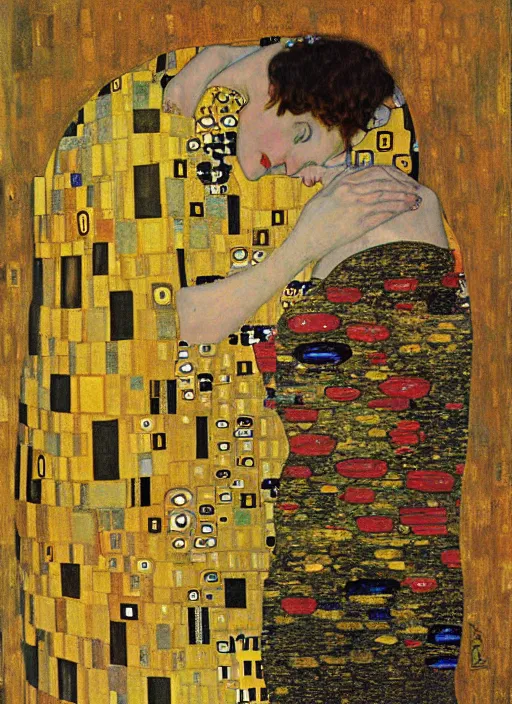 Image similar to a beautiful lady by gustav klimt, art noveau, detailed