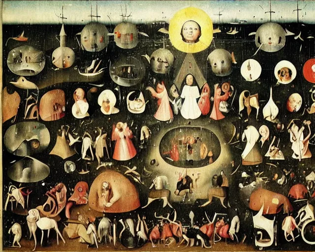 Image similar to hieronymus bosch concept of diversity equity and inclusion