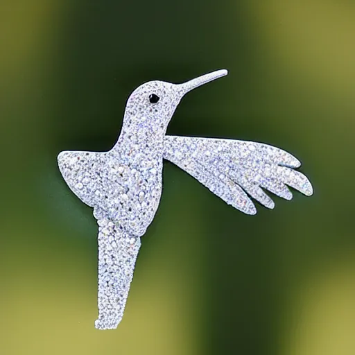 Prompt: hummingbird made out of crystal