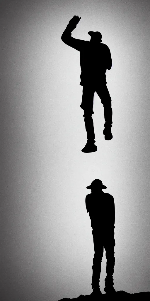 Prompt: rapper silhouette