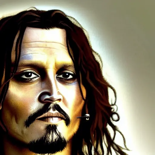 Image similar to Johnny Depp as Jesus Christ