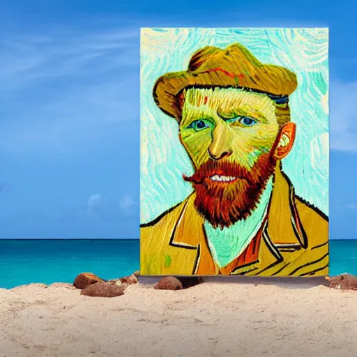 Image similar to aruba vincent van gogh chilling in aruba