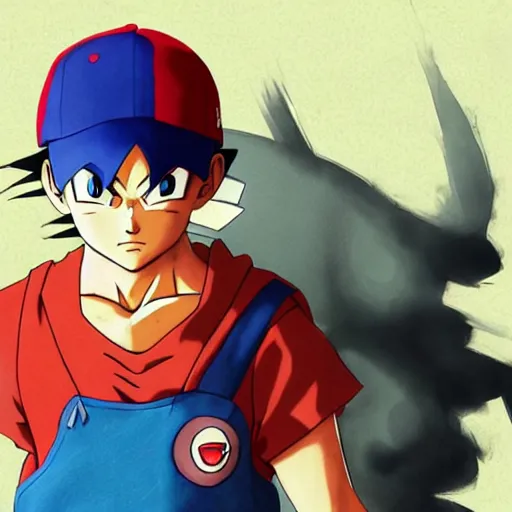 Image similar to ash ketchum as in dragon ball, by akira toriyama, wlop, ilya kuvshinov, range murata, stark colours, detailed face, realistic shaded perfect face, fine details, realistic shaded lighting, fabulous, detailed lashes