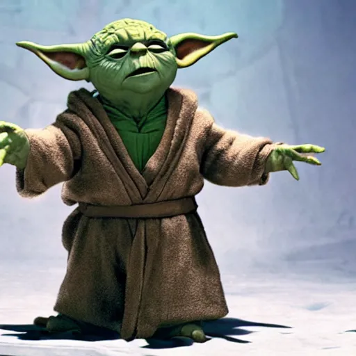 Image similar to danny devito as yoda in star wars episode 3, 8k resolution, full HD, cinematic lighting, award winning, anatomically correct