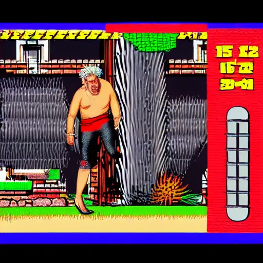 Image similar to a screenshot of guy fieri : backyard wrestling the video game 1 9 8 9 special tournament edition plus alpha featuring guy fieri for the nintendo genesis, game case, box art