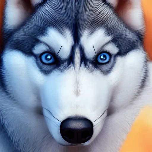 Prompt: a small husky with blue eyes, 8k, photorealistic, intricate detail, golden hour, portrait