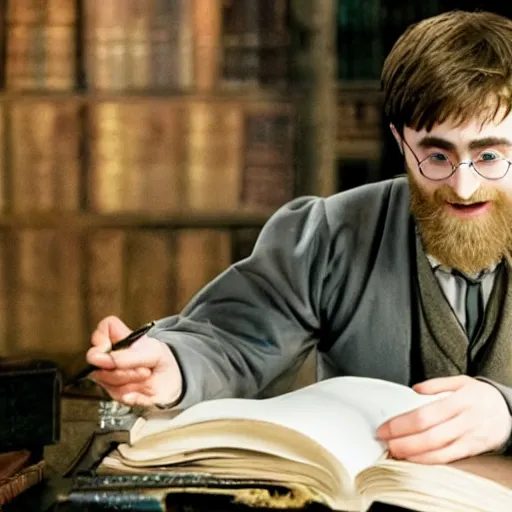 Prompt: daniel radcliffe as professor dumbledore