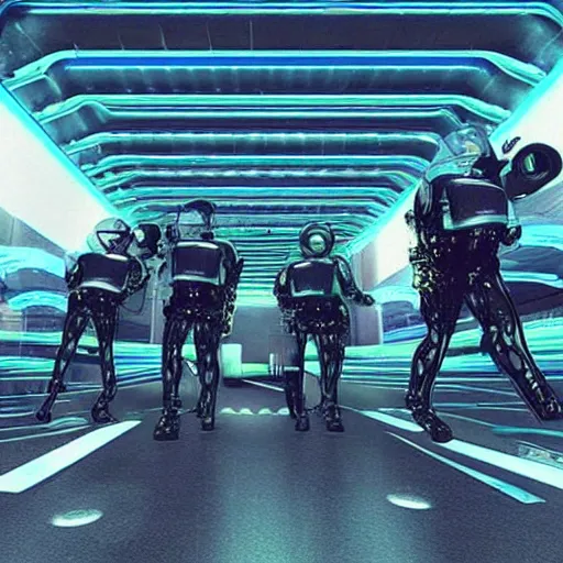 Image similar to “ cybernetically enhanced police force in the future ”