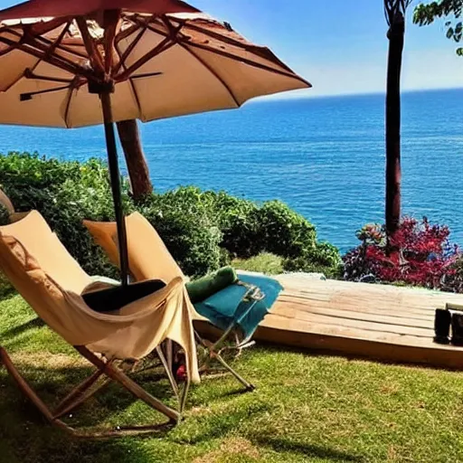 Image similar to the perfect spot to chill out and spend the day away from everything