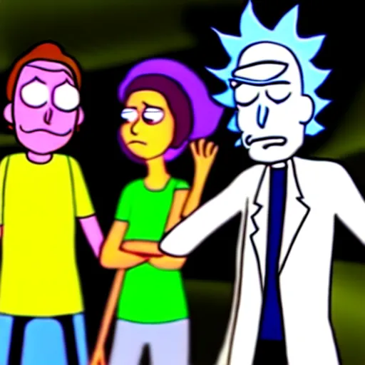 Image similar to photograph of rick and morty as real people