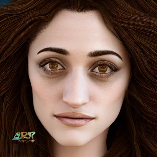 Image similar to algerian Emmy Rossum, realistic, photo studio, HDR, 8k, trending on artstation