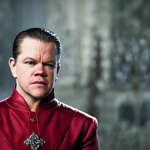 Image similar to Matt Damon as Dracula