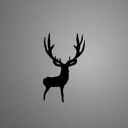 Image similar to a majestic deer in style of a twitter logo